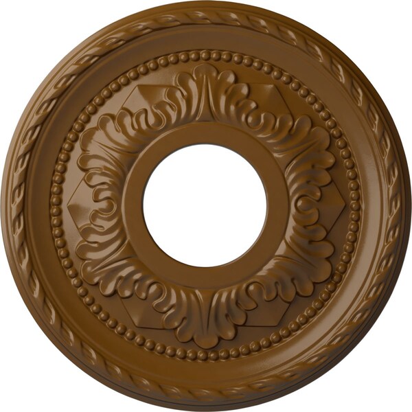 Ekena Millwork Palmetto Ceiling Medallion (Fits Canopies up to 4 7/8"), 12 1/8"OD x 3 1/2"ID x 1"P, Smokey Topaz CM12PMSTF - main